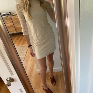 Vintage Urban Outfitters Lace Dress Cream Size M